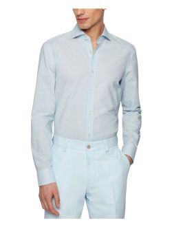 BOSS Men's Solid Spread Collar Slim-Fit Shirt