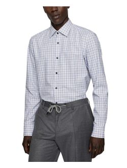 BOSS Men's Slim-Fit Cotton Flannel Shirt