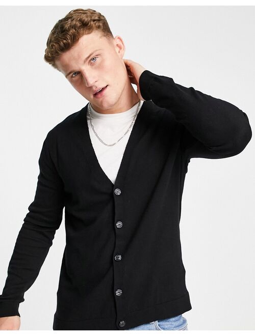 New Look knitted cardigan in black