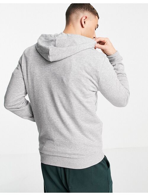 New Look cotton hooded pullover hoodie in gray