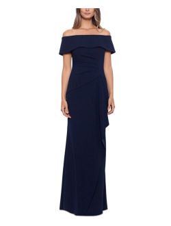 Petite Off-The-Shoulder Gown