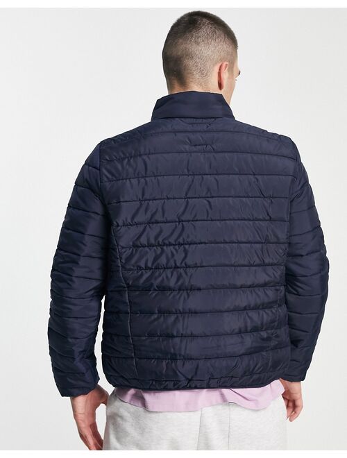New Look funnel neck puffer in navy