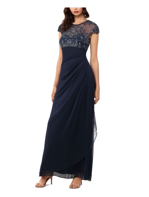 Xscape Beaded-Top Gown