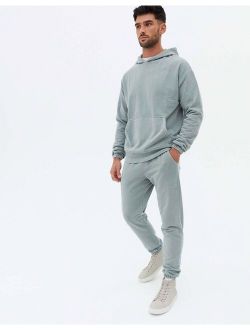 oversized sweatpants in washed blue