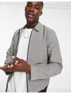 harrington jacket in gingham check