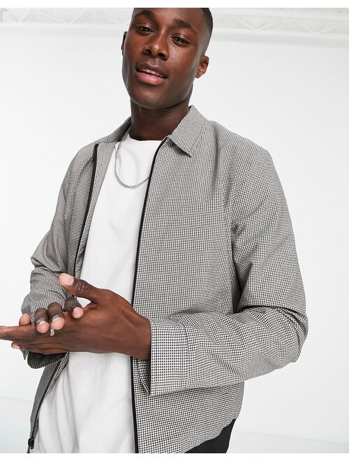 New Look harrington jacket in gingham check