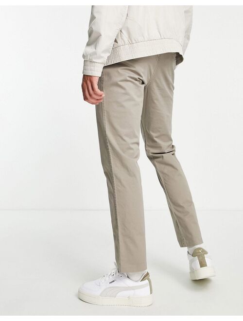 New Look slim chino pants in dark gray