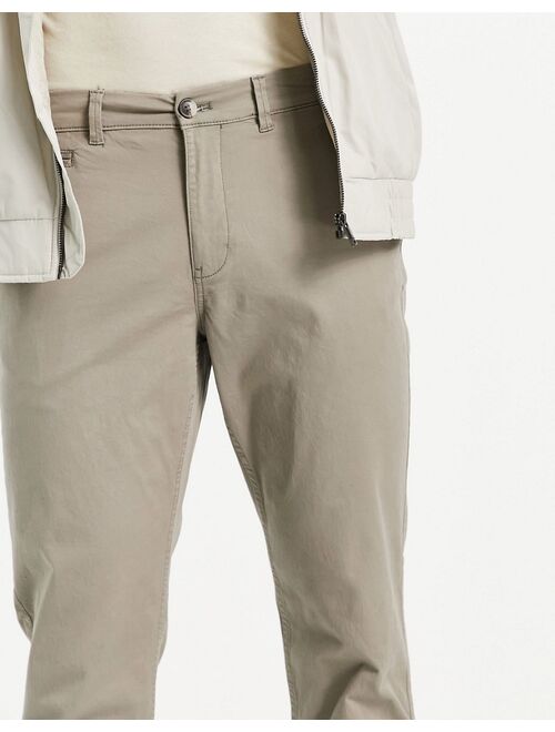 New Look slim chino pants in dark gray