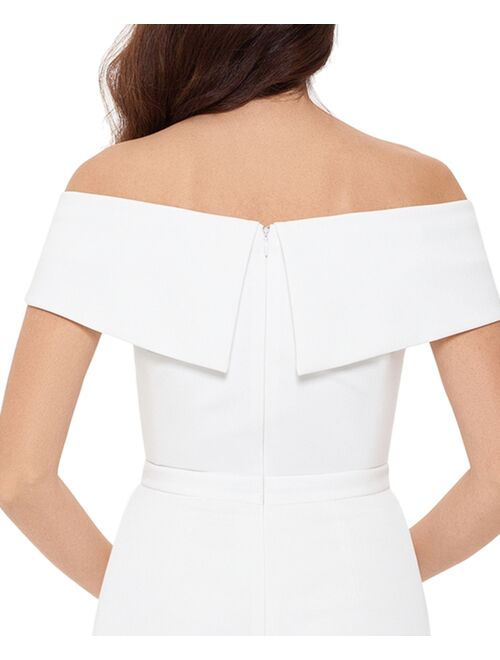 Xscape Petite Off-The-Shoulder Gown