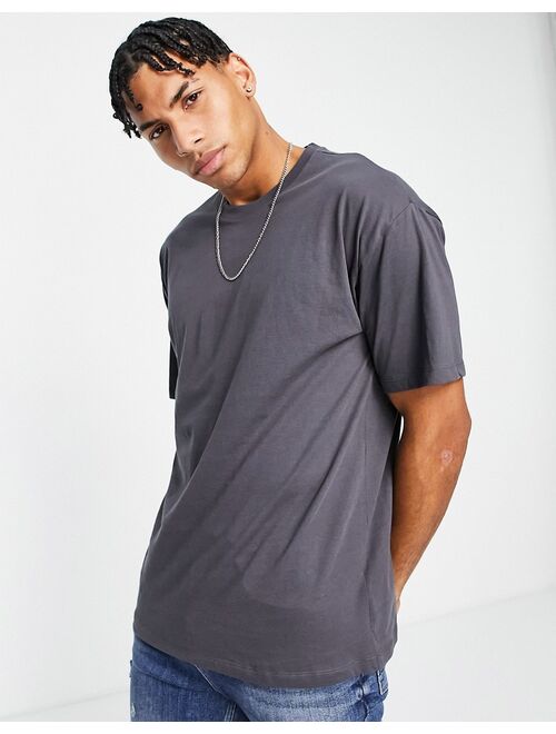 New Look oversized t-shirt in gray