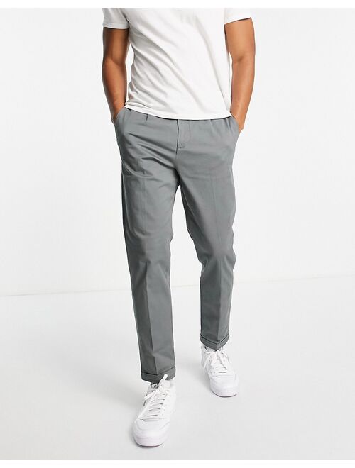 New Look pleated chinos in khaki