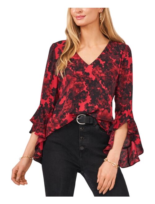 Vince Camuto Ruffled Bell-Sleeve Top