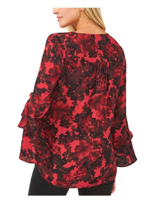 Vince Camuto Ruffled Bell-Sleeve Top