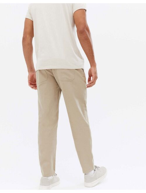 New Look straight fit chinos in stone
