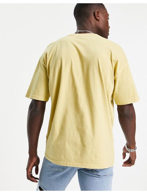 New Look washed T-shirt in yellow