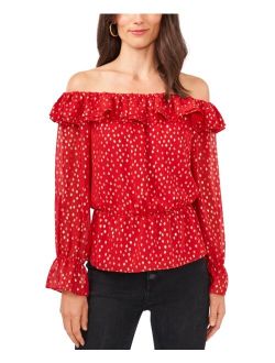 Ruffled Off-The-Shoulder Blouse