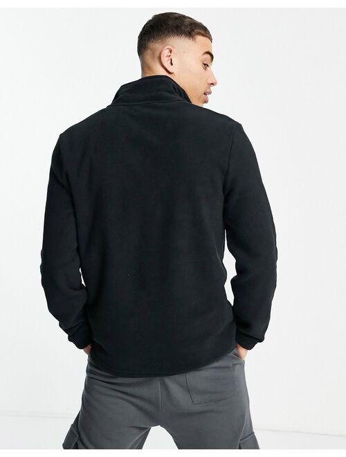 New Look funnel neck fleece sweatshirt in black