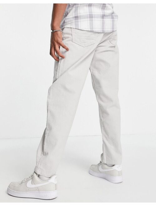 New Look original fit corduroy jeans in light gray