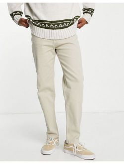 straight fit pants in sand