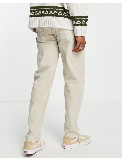 New Look straight fit pants in sand