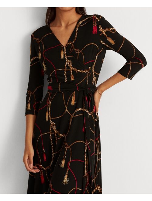 Polo Ralph Lauren Tassel-Print Surplice Jersey Dress