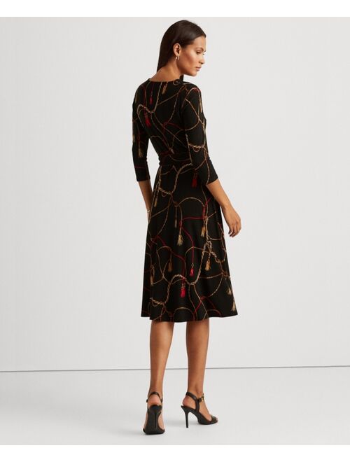 Polo Ralph Lauren Tassel-Print Surplice Jersey Dress