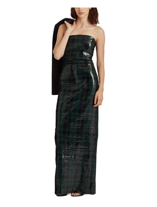 Polo Ralph Lauren Sequined Tartan Gown