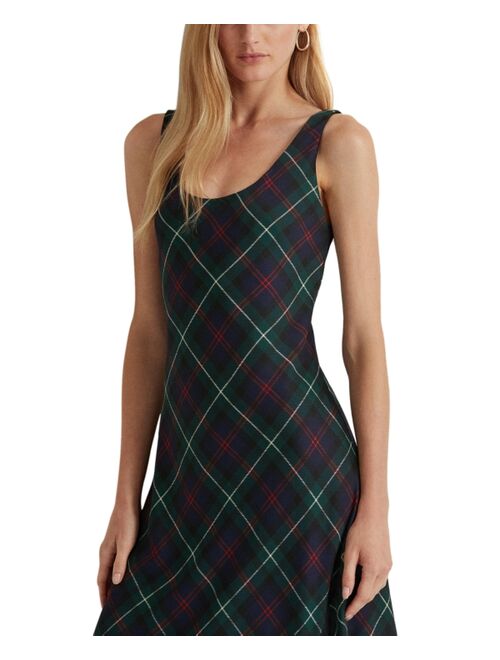 Polo Ralph Lauren Tartan Satin Charmeuse Dress