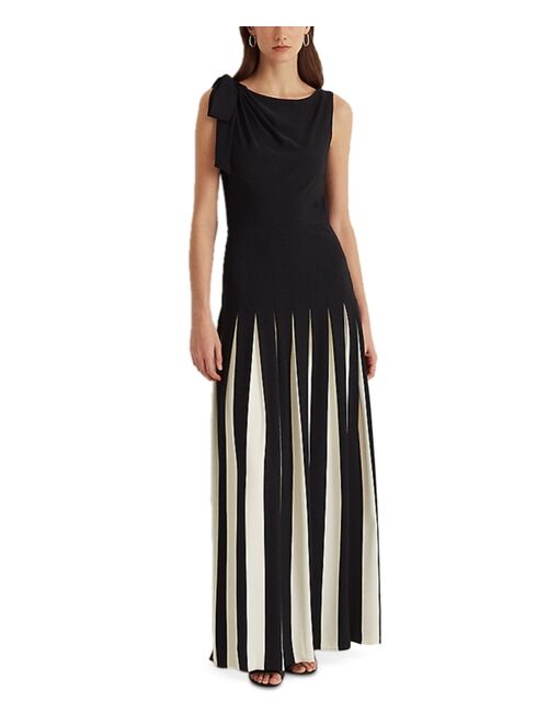 Polo Ralph Lauren Two-Tone Pleated Georgette Gown