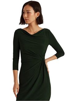 Mid Weight Matte Jersey 3/4 Sleeve Day Dress