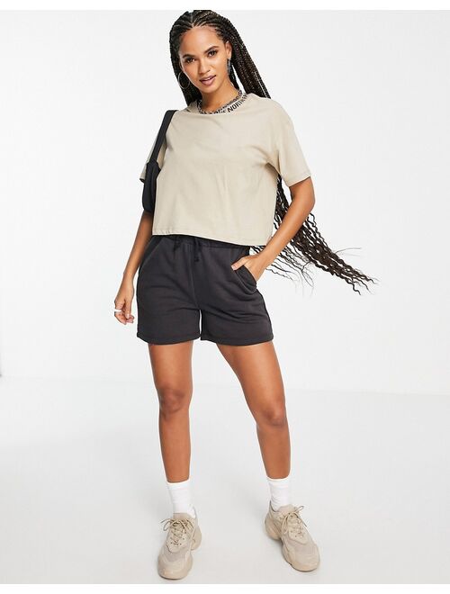 The North Face Zumu cropped t-shirt in beige Exclusive at ASOS