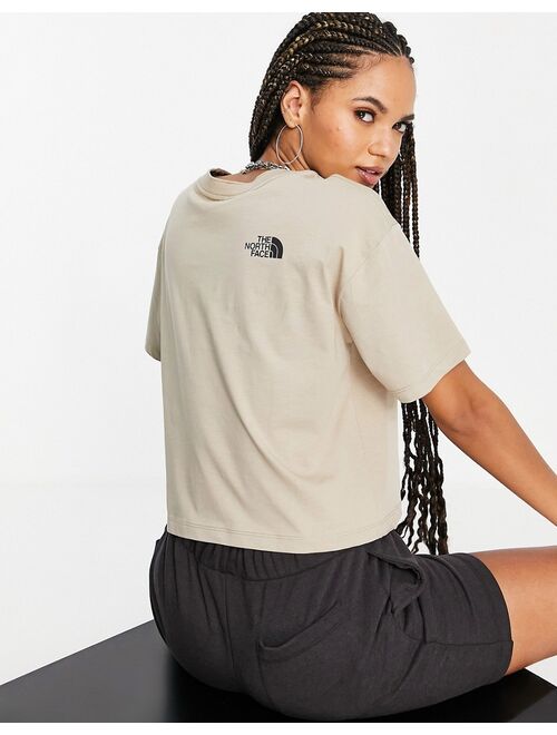 The North Face Zumu cropped t-shirt in beige Exclusive at ASOS