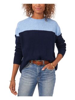 Extended Shoulder Color-Blocked Sweater