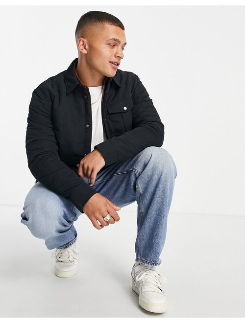 Only & Sons padded worker jacket in black