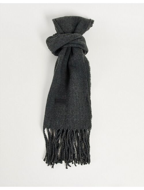 Only & Sons fringed scarf in gray