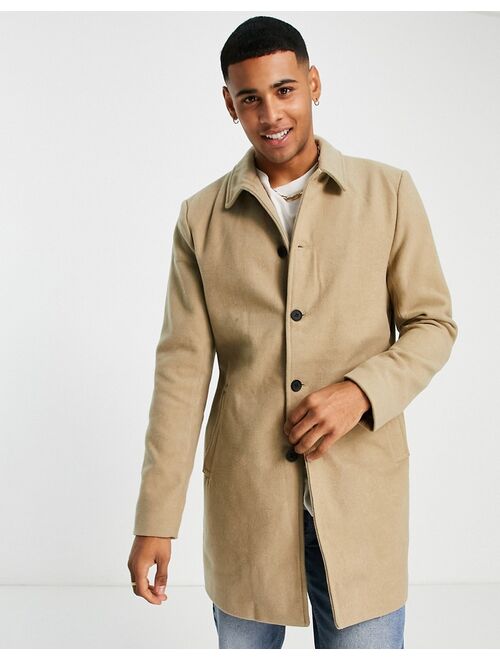Only & Sons car coat in beige