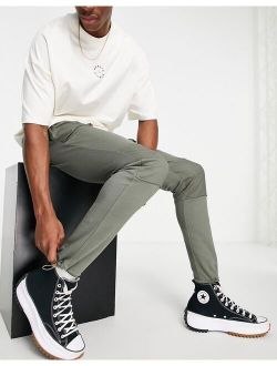 organic cotton jersey workwear pants in gray