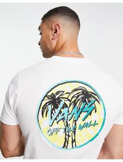 Sketched Palms back print t-shirt in white