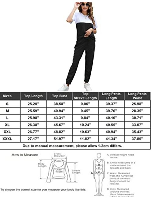 LOLLO VITA Women Tracksuit Sweatsuits Color Block 2 Piece Outfit Jogger Set Pockets Sweatsuits Loungewear Pj Set