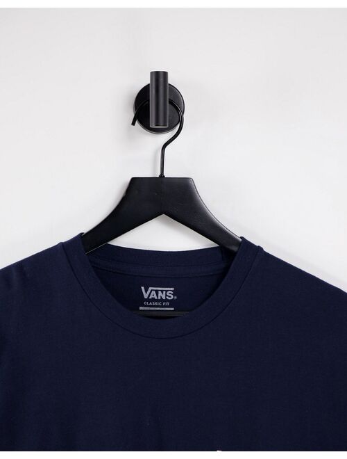 Vans Sequence back print t-shirt in navy