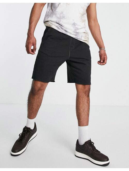 Only & Sons organic cotton washed jersey short in black - part of a set
