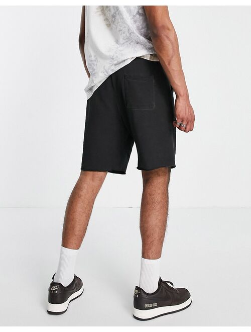 Only & Sons organic cotton washed jersey short in black - part of a set