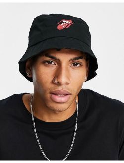 Rolling Stones bucket hat in black