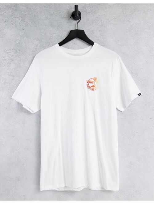 Vans Mini Dual Palm II back print T-shirt in white
