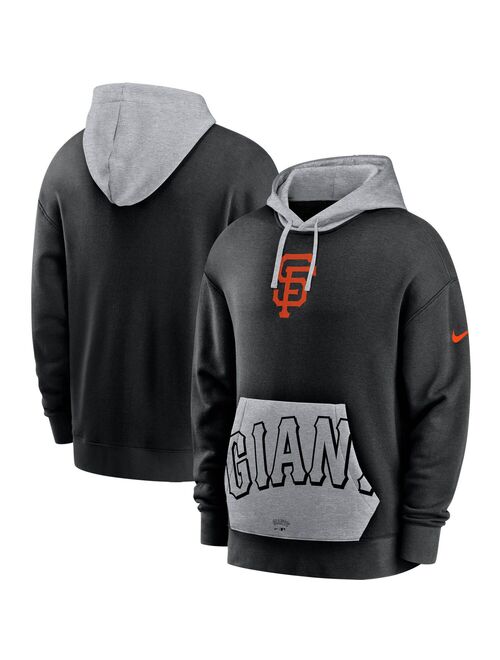 Men's Nike Black San Francisco Giants Heritage Tri-Blend Pullover Hoodie
