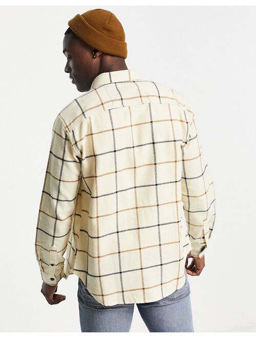 Only & Sons check overshirt in large check cream