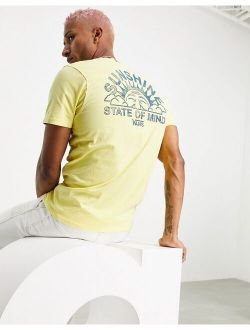 Sunshine State Of Mind back print t-shirt in yellow