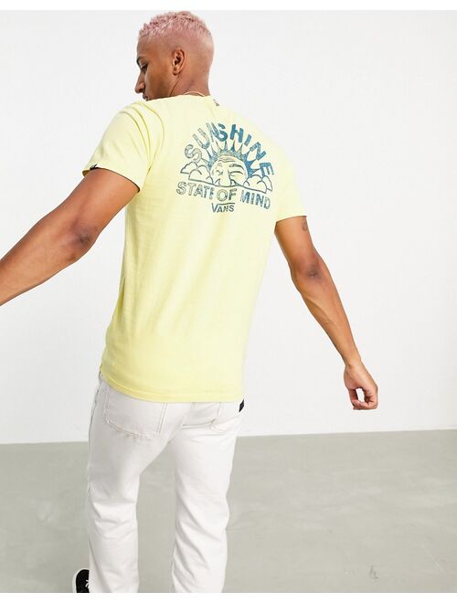 Vans Sunshine State Of Mind back print t-shirt in yellow