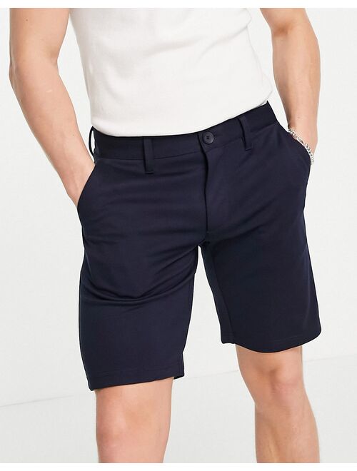 Only & Sons smart jersey shorts in navy