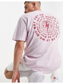 oversized t-shirt with back print in pink